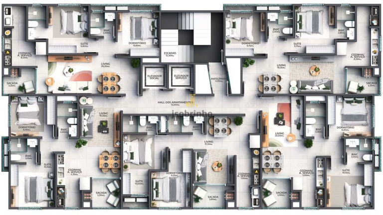 Apartamento com 2 Quartos à Venda, 63 m² em Morretes - Itapema