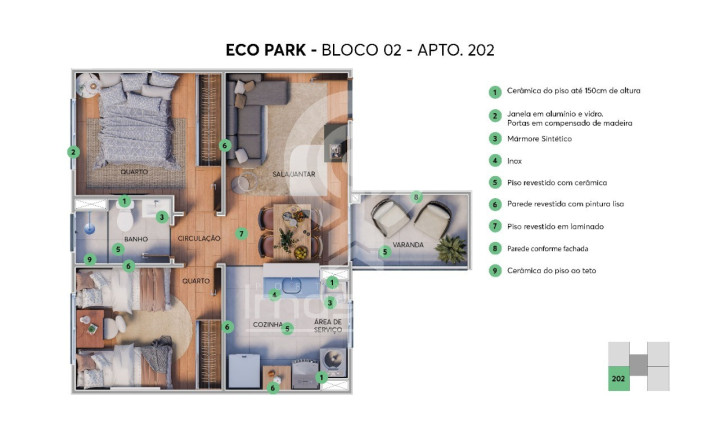 Imagem Apartamento com 2 Quartos à Venda, 41 m² em Urucunema - Eusébio