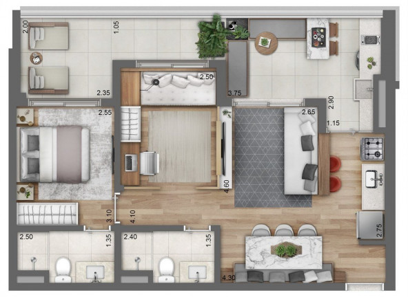 Imagem Apartamento com 2 Quartos à Venda, 91 m² em Perdizes - São Paulo