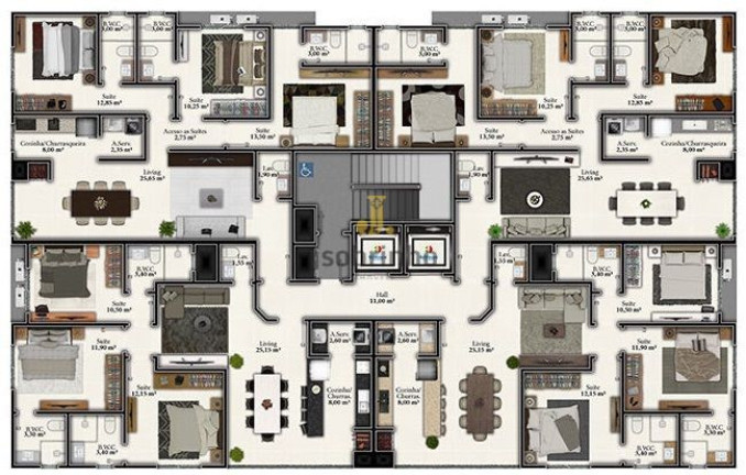 Apartamento com 3 Quartos à Venda, 93 m² em Meia Praia - Itapema
