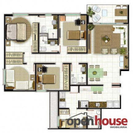 Imagem Apartamento com 4 Quartos à Venda, 120 m² em Capim Macio - Natal