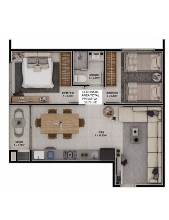 Imagem Apartamento com 2 Quartos à Venda, 53 m² em Morretes - Itapema