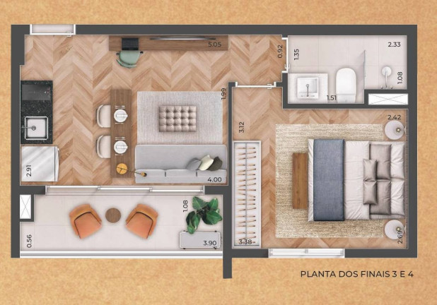 Apartamento com 1 Quarto à Venda, 34 m² em Aclimação - São Paulo