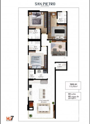 Imagem Apartamento com 2 Quartos à Venda, 86 m² em Balneário Perequê - Porto Belo Imagem Apartamento com 2 Quartos à Venda, 86 m² em Balneário Perequê - Porto Belo