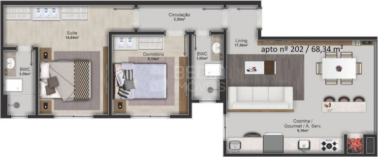 Imagem Apartamento com 2 Quartos à Venda, 71 m² em Nações - Balneário Camboriú
