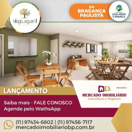 Apartamento com 2 Quartos à Venda, 48 m² em Bairro Do Uberaba - Bragança Paulista