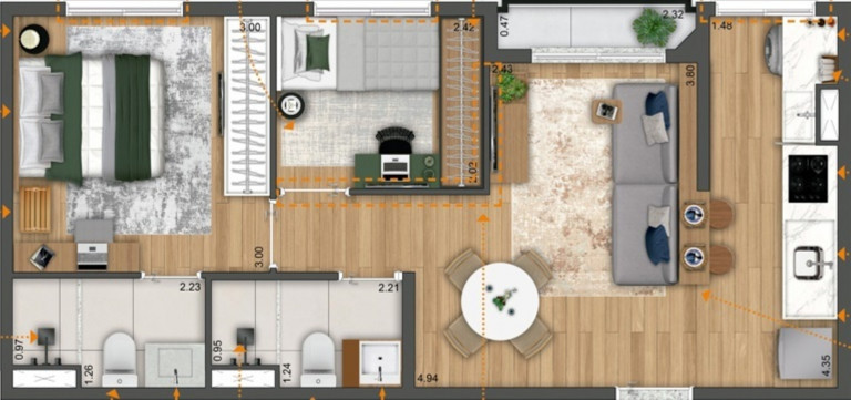 Imagem Imóvel com 2 Quartos à Venda, 45 m² em Centro - Campinas Imagem Imóvel com 2 Quartos à Venda, 45 m² em Centro - Campinas