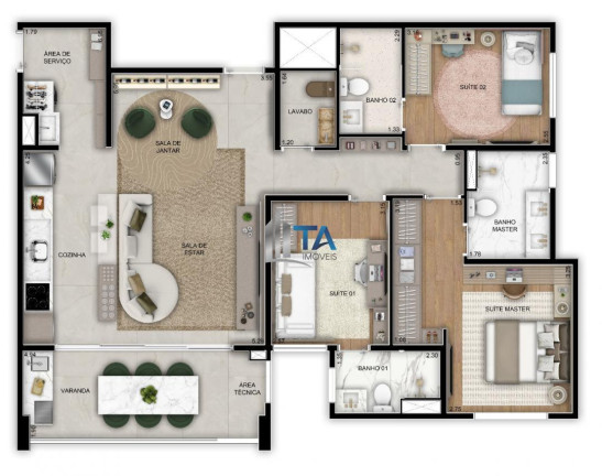 Imagem Imóvel com 3 Quartos à Venda, 104 m² em Nova Campinas - Campinas
