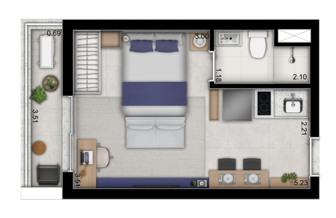 Imagem Imóvel com 1 Quarto à Venda, 24 m² em Pinheiros - São Paulo