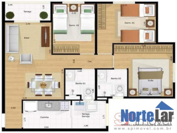 Imagem Apartamento com 3 Quartos à Venda, 68 m² em Piqueri - São Paulo