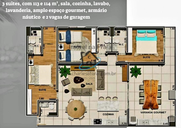 Imagem Apartamento com 2 Quartos à Venda, 68 m² em Praia Da Maranduba - Ubatuba
