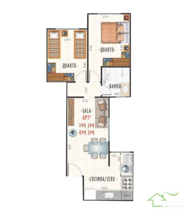 Apartamento com 2 Quartos à Venda, 48 m² em Centro - Juiz De Fora