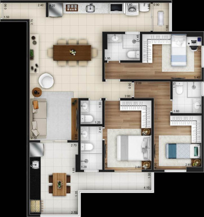Imagem Apartamento com 3 Quartos à Venda, 104 m² em Canto Do Forte - Praia Grande Imagem Apartamento com 3 Quartos à Venda, 104 m² em Canto Do Forte - Praia Grande