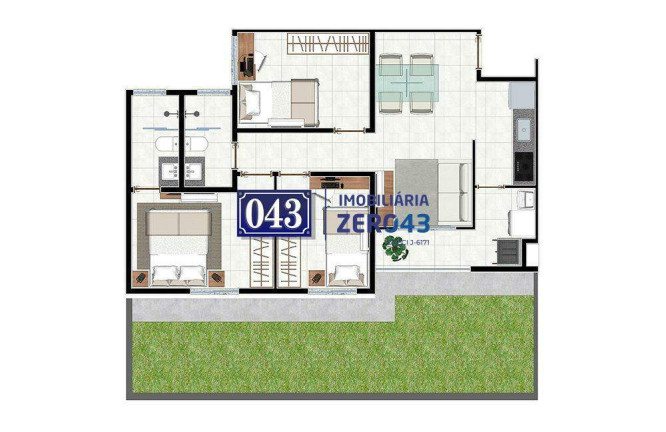 Imagem Apartamento com 2 Quartos à Venda, 51 m² em Parque Jamaica - Londrina