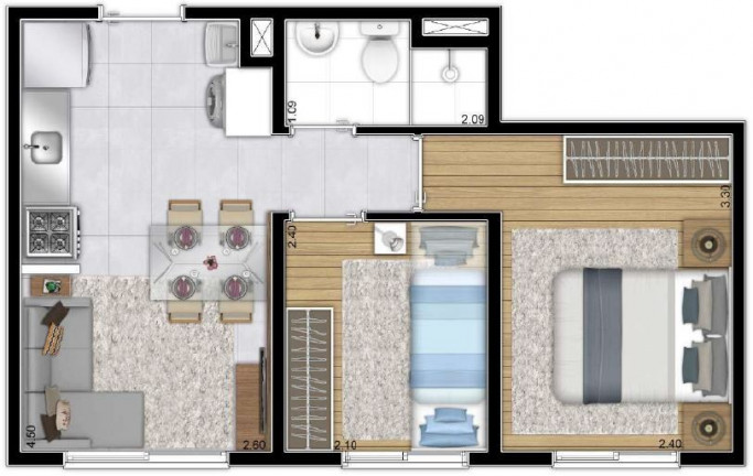 Imagem Imóvel com 2 Quartos à Venda, 32 m² em Cambuci - São Paulo