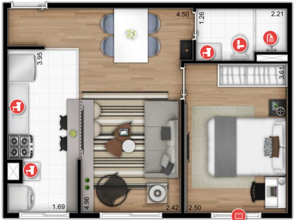 Imagem Apartamento com 1 Quarto à Venda, 35 m² em Cambuci - São Paulo