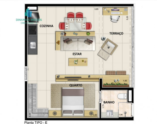 Imagem Studio com 1 Quarto à Venda, 42 m² em Bosque - Campinas