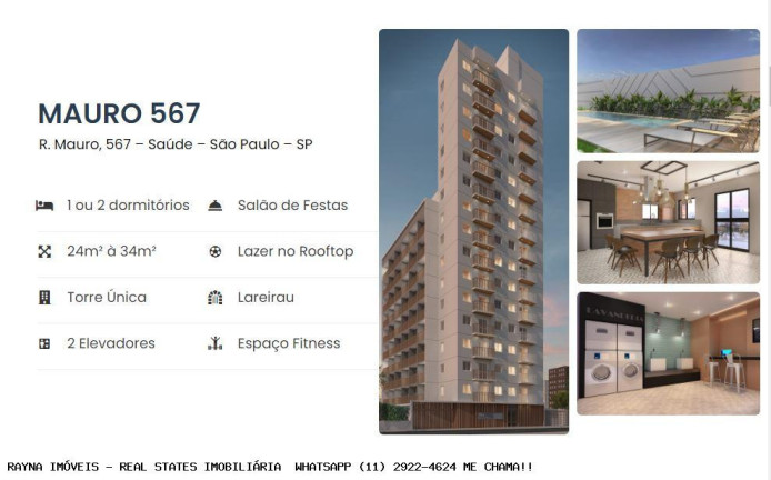 Imagem Apartamento com 1 Quarto à Venda, 26 m² em Saúde - São Paulo