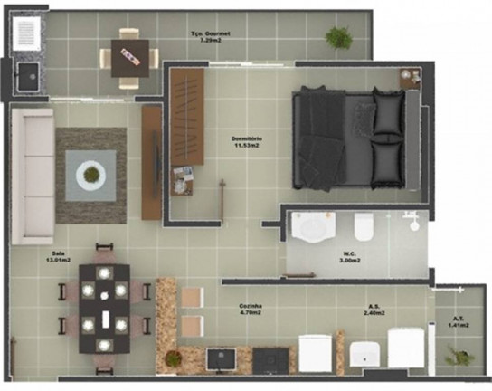 Imagem Apartamento com 1 Quarto à Venda, 51 m² em Ocian - Praia Grande Imagem Apartamento com 1 Quarto à Venda, 51 m² em Ocian - Praia Grande