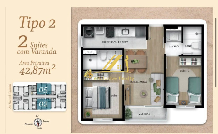 Imagem Imóvel com 2 Quartos à Venda, 42 m² em Itapuã - Salvador Imagem Imóvel com 2 Quartos à Venda, 42 m² em Itapuã - Salvador