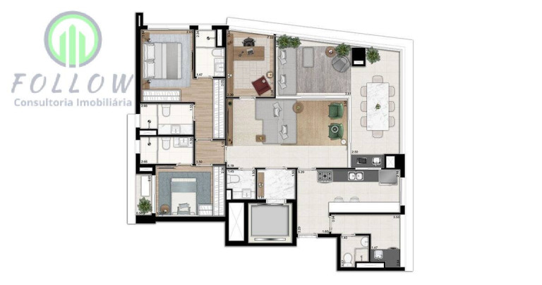 Imagem Apartamento com 2 Quartos à Venda, 138 m² em Itaim Bibi - São Paulo
