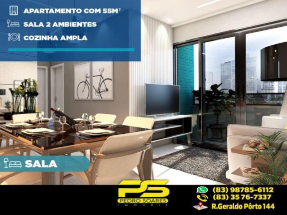 Imagem Apartamento com 2 Quartos à Venda, 54 m² em Jardim Oceania - João Pessoa Imagem Apartamento com 2 Quartos à Venda, 54 m² em Jardim Oceania - João Pessoa