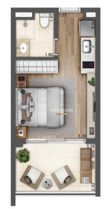 Imagem Studio com 1 Quarto à Venda, 28 m² em Sacomã - São Paulo Imagem Studio com 1 Quarto à Venda, 28 m² em Sacomã - São Paulo