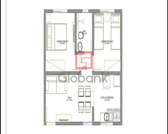 Imagem Apartamento com 2 Quartos à Venda, 44 m² em São José - Montes Claros Imagem Apartamento com 2 Quartos à Venda, 44 m² em São José - Montes Claros