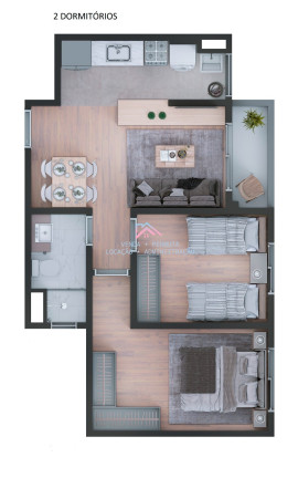 Imagem Apartamento com 2 Quartos à Venda, 49 m² em Medeiros - Jundiaí