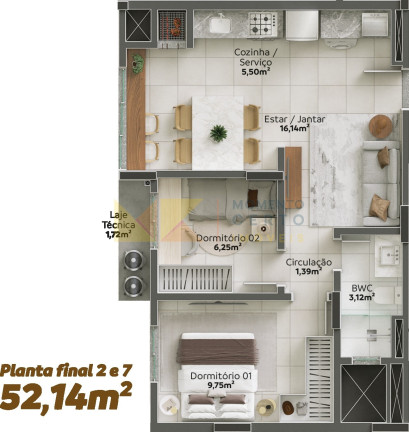 Imagem Apartamento com 2 Quartos à Venda, 51 m² em água Verde - Blumenau Imagem Apartamento com 2 Quartos à Venda, 51 m² em água Verde - Blumenau