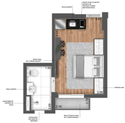 Imagem Imóvel com 1 Quarto à Venda, 23 m² em Vila Madalena - São Paulo