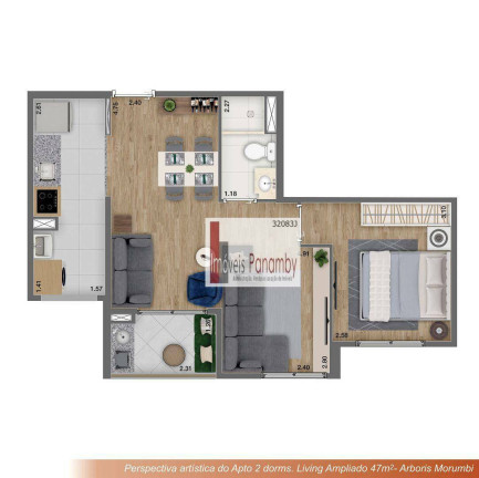 Imagem Apartamento com 2 Quartos à Venda, 47 m² em Vila Andrade - São Paulo