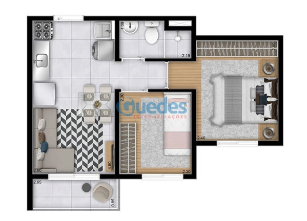 Imagem Apartamento com 2 Quartos à Venda, 34 m² em Morumbi - São Paulo