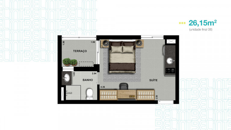 Imagem Studio com 1 Quarto à Venda, 24 m² em Consolação - São Paulo Imagem Studio com 1 Quarto à Venda, 24 m² em Consolação - São Paulo