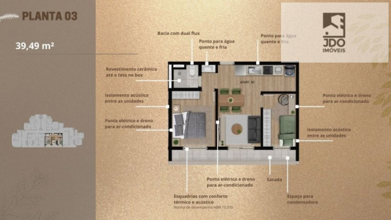 Imagem Apartamento com 2 Quartos à Venda, 39 m² em Vila Izabel - Curitiba Imagem Apartamento com 2 Quartos à Venda, 39 m² em Vila Izabel - Curitiba