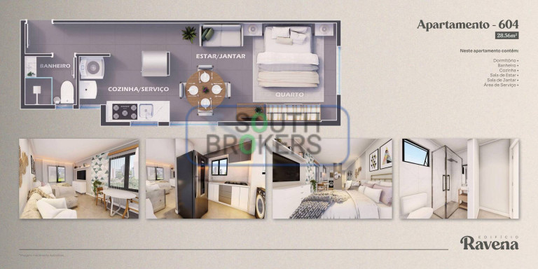 Imagem Apartamento com 2 Quartos à Venda, 27 m² em Hauer - Curitiba