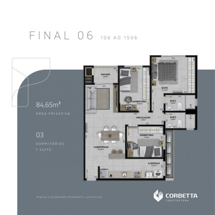 Imagem Apartamento com 2 Quartos à Venda, 77 m² em Centro - Criciúma Imagem Apartamento com 2 Quartos à Venda, 77 m² em Centro - Criciúma