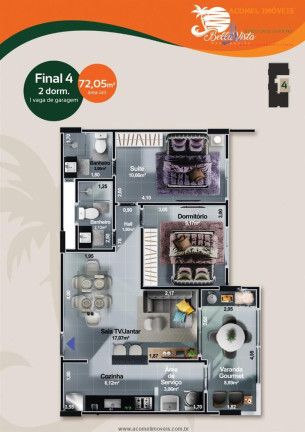 Imagem Apartamento com 2 Quartos à Venda, 72 m² em Centro - Itanhaem