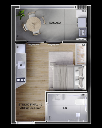 Imagem Apartamento com 1 Quarto à Venda, 25 m² em Boa Vista - Curitiba Imagem Apartamento com 1 Quarto à Venda, 25 m² em Boa Vista - Curitiba