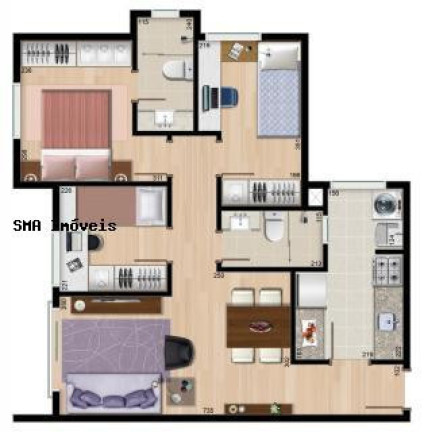 Imagem Apartamento com 3 Quartos à Venda, 68 m² em Portão - Curitiba Imagem Apartamento com 3 Quartos à Venda, 68 m² em Portão - Curitiba