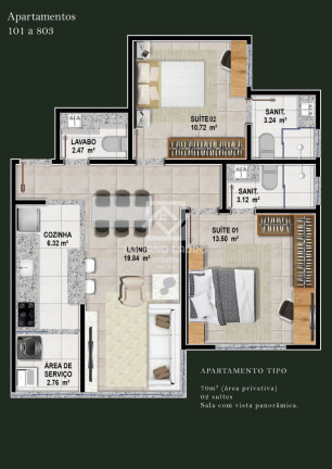 Imagem Apartamento com 2 Quartos à Venda, 70 m² em Recreio - Vitória Da Conquista Imagem Apartamento com 2 Quartos à Venda, 70 m² em Recreio - Vitória Da Conquista