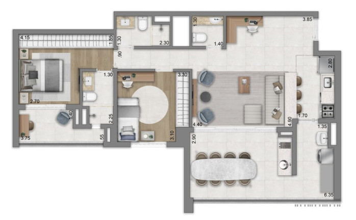Imagem Apartamento com 3 Quartos à Venda, 134 m² em Brooklin Paulista - São Paulo Imagem Apartamento com 3 Quartos à Venda, 134 m² em Brooklin Paulista - São Paulo