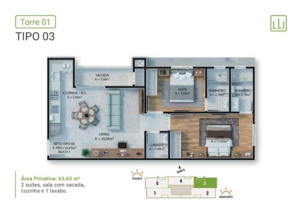 Imagem Apartamento com 3 Quartos à Venda, 68 m² em Varzea - Itapema