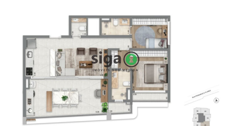 Imagem Apartamento com 2 Quartos à Venda, 94 m² em Brooklin - São Paulo Imagem Apartamento com 2 Quartos à Venda, 94 m² em Brooklin - São Paulo