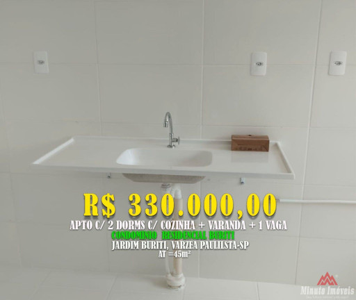Apartamento com 2 Quartos à Venda, 45 m² em Jardim Buriti - Várzea Paulista