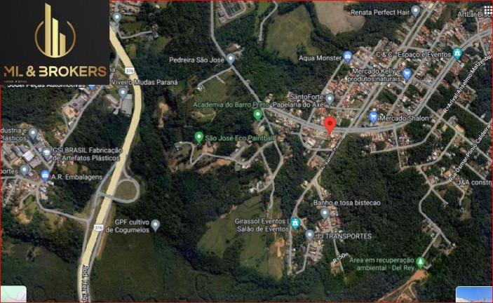 Terreno à Venda, 468 m² em Del Rey - São José Dos Pinhais