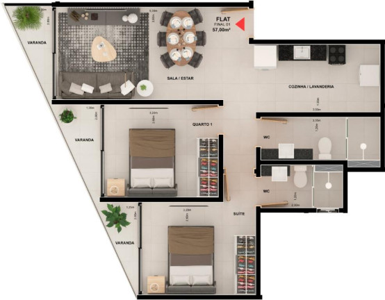 Imagem Apartamento com 2 Quartos à Venda, 60 m² em Jardim Oceania - João Pessoa
