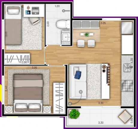 Imagem Imóvel com 2 Quartos à Venda, 38 m² em Vila Ré - São Paulo