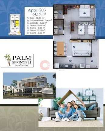 Imagem Apartamento com 2 Quartos à Venda, 64 m² em Palmeiras - Cabo Frio Imagem Apartamento com 2 Quartos à Venda, 64 m² em Palmeiras - Cabo Frio