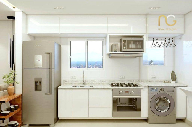 Imagem Apartamento com 1 Quarto à Venda, 39 m² em Vila Guilhermina - Praia Grande